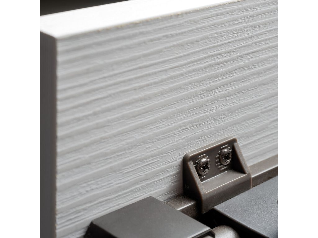 Telaio con Guida Soft Componibile Senza Elementi Moka RAL8019 varie misure  Emuca - immagine 3